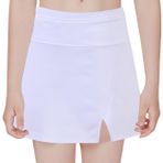 SEAUR Kız çocuğu eteği, pantolonlu, alt spor eteği, evaze, tenis eteği, golf eteği, çocuk patenci eteği, basic sağlam mini etek, yırtmaçlı 4-12 yaş, A-beyaz, 4-5 Jahre