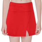 SEAUR Kız çocuğu eteği, pantolonlu, alt spor eteği, evaze, tenis eteği, golf eteği, çocuk patenci eteği, basic sağlam mini etek, yırtmaçlı 4-12 yaş, A-kırmızı, 6-7 Jahre