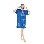 Seavimli Plaj Kıyafeti Panço (Mavi, Large)