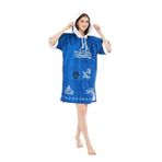 Seavimli Plaj Kıyafeti Panço (Mavi, Medium)