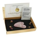 Seay Pembe Kuvars Taşı Gua Sha Yüz Bakımı Kalp Guasha Pembe Quartz Face Guasha 1. Kalite