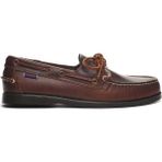 Sebago Docksides Kahverengi Erkek Deri Günlük Ayakkabı Bağcıklı Tasarım ve Kayma Önleyici Taban