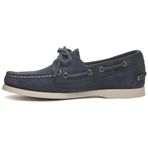 Sebago Portland Kaba Tekne Ayakkabıları - Deri Çorap Astarlı ve İz Bırakmayan, Kaymaz Kauçuk Tabanlı El Dikili Kaba Deri Mokasen, Euro Mavi Evren, 9.5