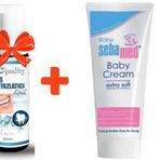 Sebamed 200 ml Baby Bebek Kremi+E2'Quality Diş Beyazlatıcı Köpük