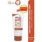 Sebamed Suncare Makyaj Çantası Hediyeli - SPF 50+ UVA UVB Filtresi - E Vitamini Yüksek Koruma Yüz Güneş Kremi 50ml Seti