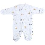 Sebi Bebe Fil Zürafa Bebek Tulumu 9543 - Ekru - 3 - 6 Ay