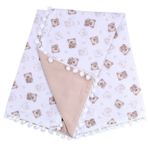 Sebi Bebe Ponponlu Battaniye 70x90cm 9212 Kahve
