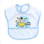 Sebi Bebe Sıvı Geçirmez Cepli PVC Mama Önlüğü (001-8440)-MAVİ - Mavi - 0 - 12 Ay