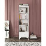 Sebor 4 Raflı 1 Çekmeceli Kitaplık - 171 x 50 - Beyaz