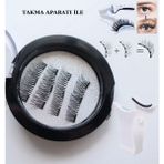 SEBURAM COLLECTION Hacimli Uzun Doğal Mıknatıs Kirpik Set Takma Aparatlı Mıknatıslı Kirpik Set