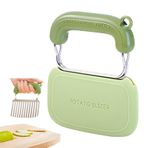 Sebzeler için kırışık kesici, patates kırışık kesici | CRINKINE CUT FRATA FRY CUTTER | Paslanmaz çelik salatalık dalgalı helikopter, kadın erkekler için patates sabunu kesme aracı