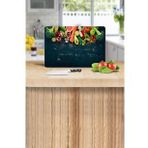 Sebzeler Yeni Desenli Cam Kesme Tahtası - Cam Kesme Tablası | 20 cm x 30 cm