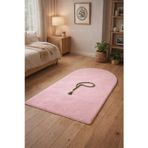 Seccade Namaz Halısı Yıkanabilir Kaymaz Taban Peluş 70x120 CM Pembe