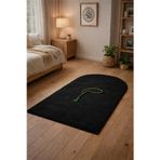 Seccade Namaz Halısı Yıkanabilir Kaymaz Taban Peluş 70x120 CM Siyah
