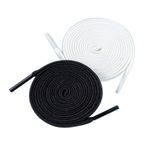 Sechunk 2 Çift Düz Ayakkabı Bağcıkları, 50 cm - 200 cm 27 Renkli Ayakkabı Bağcıkları, Ayakkabı İpleri, Spor Ayakkabı için Atletik Ayakkabı Bağcıkları, Beyaz Siyah, 32 Inch (80cm)
