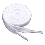 Sechunk Düz Ayakkabı Bağcığı 2 çift 29 renk Çoklu uzunluk Spor Ayakkabı Dantel, Beyaz, 114cm