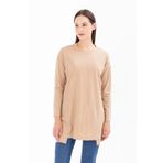 Seçil Kadın Örme Kumaş Basic Tunik 1015 Vizon
