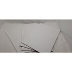 Seçilir 21X30 Ebatlarında Kesilmiş 5 Adet Kontraplak Sunta Plaka (Ön Yüzü Beyaz Kaplamalı, Arka Yüzü Doğal)