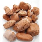 Seçilir Vernikli Doğal Yavruağzı Renkte Büyük Boy (40-100 Mm) Dekoratif Çakıl Taşı 2000 gr