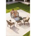 Seçkin Home Neva 2+1+1+Masa Bahçe Takımı Ekru