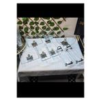SEÇKİNEV HUGE PARÇA CAM METAL DÖKÜM AYAKLI ESKİTME DETAYLI MASA SUNUM TABAĞI SET (İKRAMLIK&ÇEYİZLİK)