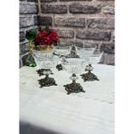 SEÇKİNEV Pretty 6 Parça 330CC Döküm Ayaklı Kase Takımı Magnolya&dondurma&çerez&salata Kasesi - Metalik - ESKİTME