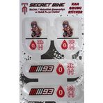 Secret Bike Kırmızı Motosiklet Ve Kask Kan Grubu Sticker 0 Rh (-) Negatif