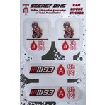 Secret Bike Kırmızı Motosiklet Ve Kask Kan Grubu Sticker A Rh (+) Pozitif