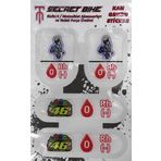 Secret Bike Mavi Motosiklet Ve Kask Kan Grubu Sticker 0 Rh (-) Negatif