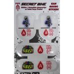 Secret Bike Mavi Motosiklet Ve Kask Kan Grubu Sticker A Rh (-) Negatif