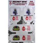 Secret Bike Mavi Motosiklet Ve Kask Kan Grubu Sticker AB Rh (+) Pozitif