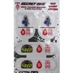 Secret Bike Mavi Motosiklet Ve Kask Kan Grubu Sticker B Rh (+) Pozitif
