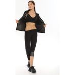 Secret Moda Fermuarlı Kısa Kollu Inceltici Terletici Termal Sauna Tayt Takımı - L- XL - Siyah