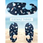 Secret Moda Kaydırmaz Renkli Desenli Tabanlı Dayanıklı Güçlendirilmiş Plaj Deniz Havuz Ayakkabısı 30 32 Numara - 30 - 32 - Navy
