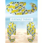Secret Moda Kaydırmaz Renkli Desenli Tabanlı Dayanıklı Güçlendirilmiş Plaj Deniz Havuz Ayakkabısı 33 35 Numara - 36 - 38 - Mavi - Beyaz