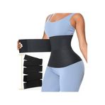 Secret Moda Waist Trainer Bel Korsesi, Şekillendirici Sarma, Siyah, Standart Beden