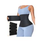Secret Moda Waist Trainer Inceltici Şekillendirici Sarma Bel Korsesi, Siyah, Tek Ebat