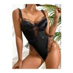secret night fantazi tüllü body gecelik siyah M