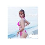 Secret Passion Lingerie Q Pembe Esnek Kumaş Üst Astarlı Boyundan Bağlamalı Alt Tanga Astarlı Bikini Takımı 1053 TKN-1053