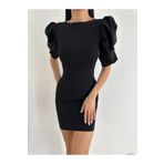 Secret Passion Lingerie YENİ SEZON KREP KUMAŞ SIRT DEKOLTELİ KISA KOLLU ABİYE VE MEZUNİYET ELBİSESİ 582540 733