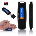 SECURITY TOYS Ses Kayıt Cihazı, Mini HD Taşınabilir Ses Kayıt Cihazı 32 GB, Toplantılar, Görüşmeler, Konferanslar için Sesli Diktafon, 100+ Saat Kayıt Hafızalı USB Dijital Casus Kayıt Cihazı
