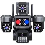 Secuzi 8mp 4 Kameralı Akıllı Wi-Fi Kamera 4X2MP / 1 Ptz , 2 Manuel , 1 Sabit Kamera / Çift Yön Ses / Siren / Renkli Gece Görüşü - Antrasit