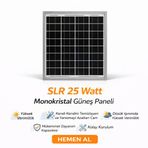 Sed SLR 25 Watt Monokristal Güneş Paneli