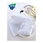 Seda Home Art 12'li %100 Pamuk 30x30 El-Yüz-Traş-Bebek Havlusu , Doğal Pamuk , Otel ve Ev Kullanımına Uygun