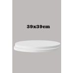 Sedaş Lıvıng Unıts Beyaz 39 X 39 Cm 2'Li Suntalam Sehpa Üst Tablası Dekorasyon Sunum Tabağı