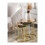 SEDAŞ LIVING UNITS Bronz Aynalı Gold(Sarı,Altın) Ayak Metal ayaklı ZİGON SEHPA zigon-sedaş-lüx