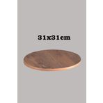 Sedaş Lıvıng Unıts Koyu Ceviz 31 X 31 Tekli Suntalam Sehpa Üst Tablası Dekorasyon Sunum Tabağı