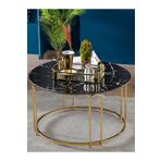 SEDAŞ LIVING UNITS Lenka Orta Sehpa Yuvarlak Gold Metal - Sedaş-lenka-orta-gold