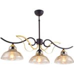 Sedef Avize 10070-3 Bgd 3'lü Siyah Gold Avize