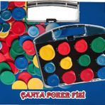 Sedef Çantalı Plastik Poker Fişi Poker Chip Poker Çipi 96 Adet